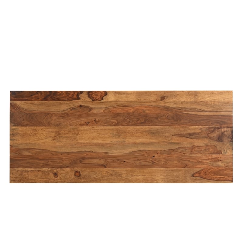 Pemberly Row 4-drawer Live Edge Solid Wood Writing Desk in Brown