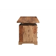 Pemberly Row 4-drawer Live Edge Solid Wood Writing Desk in Brown