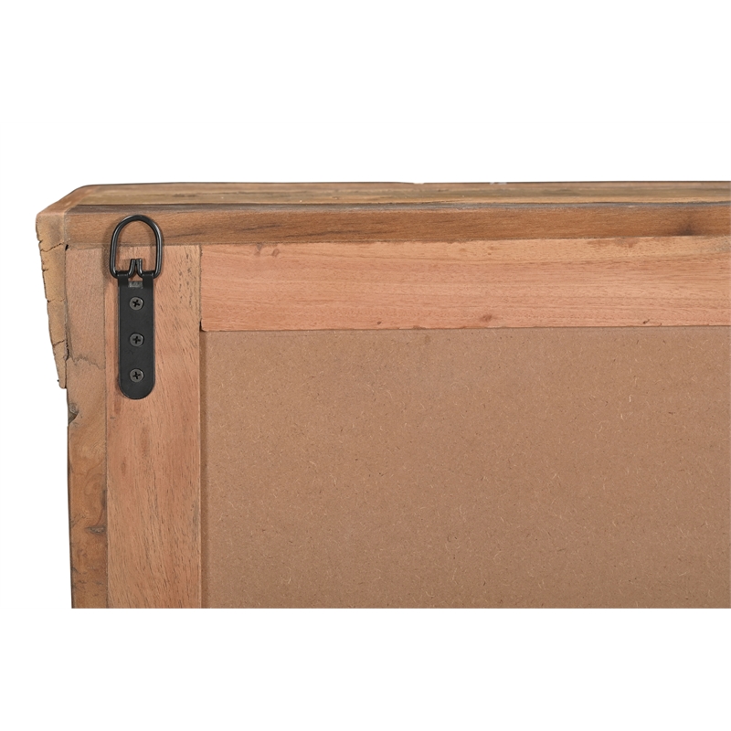 Pemberly Row Farmhouse 4-Door Solid Wood Sideboard in Dark Brown