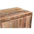Pemberly Row 4-Door Solid Wood Sideboard in Multicolor Brown