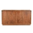 Pemberly Row 4-Door Solid Wood Sideboard in Multicolor Brown