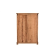 Pemberly Row Mid-Century 5-drawer Live Edge Solid Wood Chest in Brown