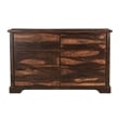 Pemberly Row 3-piece Solid Wood King Bedroom Set in Dark Brown