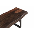 Pemberly Row Mid-Century 6-piece Solid Wood Dining Set in Dark Brown