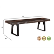 Pemberly Row Mid-Century 6-piece Solid Wood Dining Set in Dark Brown