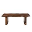 Pemberly Row 2-piece Solid Wood Living Room Table Set in Dark Brown
