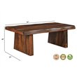 Pemberly Row 2-piece Solid Wood Living Room Table Set in Dark Brown