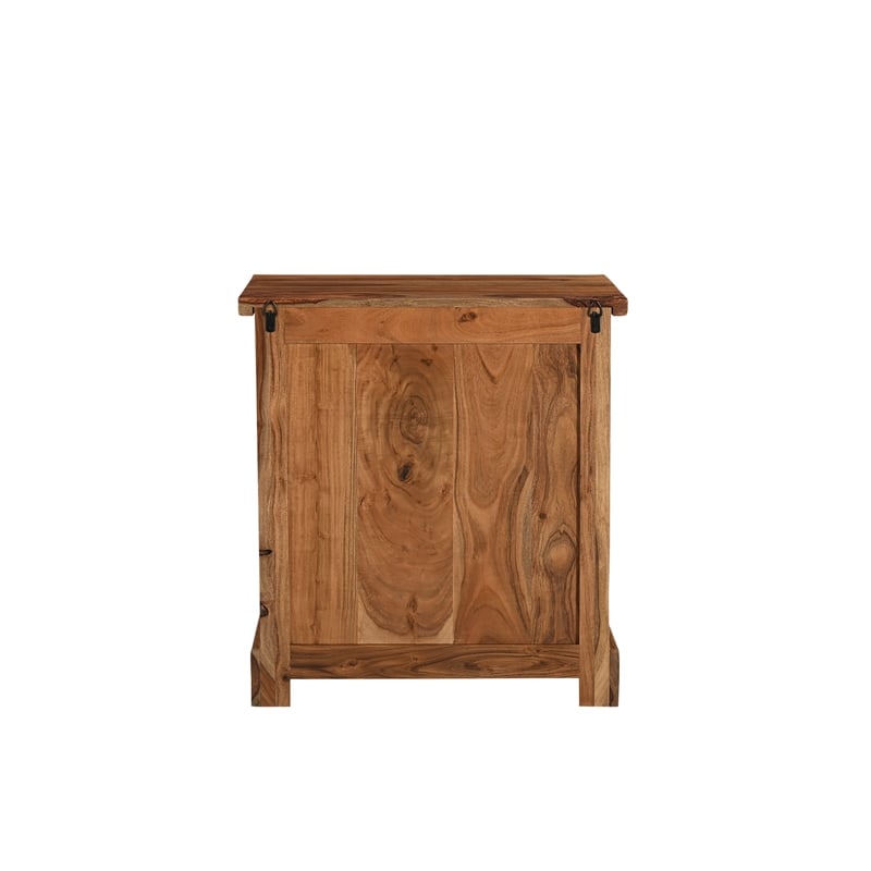 Pemberly Row 3-drawer Live Edge Solid Wood Nightstand in Brown