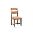 Pemberly Row Upholstered Solid Wood Dining Chairs (Set of 2) in Brown