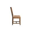 Pemberly Row Upholstered Solid Wood Dining Chairs (Set of 2) in Brown