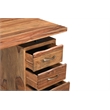 Pemberly Row 3-drawer Live Edge Solid Wood Writing Desk in Brown