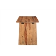 Pemberly Row 3-drawer Live Edge Solid Wood Writing Desk in Brown