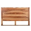 Pemberly Row Mid-Century 3-piece Live Edge Wood Bedroom Set in Brown