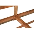 Pemberly Row Mid-Century 3-piece Live Edge Wood Bedroom Set in Brown