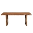 Pemberly Row Mid-Century 6-piece Live Edge Wood Dining Set in Brown