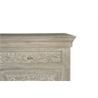 Pemberly Row Traditional Floral Carved Solid Wood Sideboard in White