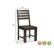 Pemberly Row Solid Wood Dining Chairs (Set of 2) in Dark Brown