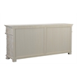 Pemberly Row 4-drawer 4-Door Carved Solid Wood Sideboard in White
