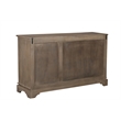 Pemberly Row Traditional 3-Door Carved Solid Wood Sideboard in Brown