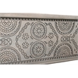 Pemberly Row Traditional Carved Solid Wood Storage Ottoman in Gray