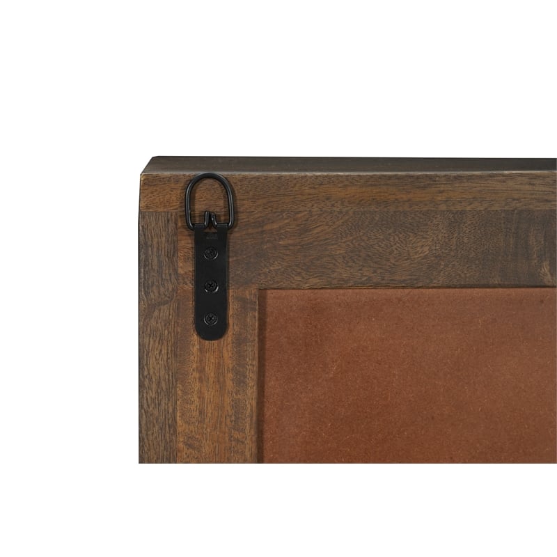 Pemberly Row 4-Door 3-drawer Solid Wood Sideboard in Dark Brown