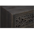 Pemberly Row 6-drawer Floral Carved Solid Wood Dresser in Black