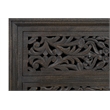 Pemberly Row 6-drawer Floral Carved Solid Wood Dresser in Black