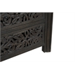 Pemberly Row 6-drawer Floral Carved Solid Wood Dresser in Black