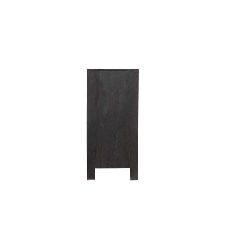 Pemberly Row 6-drawer Floral Carved Solid Wood Dresser in Black