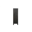 Pemberly Row 6-drawer Floral Carved Solid Wood Chest in Black