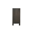 Pemberly Row 4-Door Floral Carved Solid Wood Sideboard in Black