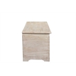 Pemberly Row Floral Carved Solid Wood Storage Ottoman in White