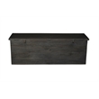 Pemberly Row Floral Carved Solid Wood Storage Ottoman in Black