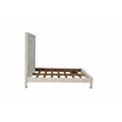 Pemberly Row Traditional Floral Carved Solid Wood Queen Bed in Gray