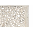Pemberly Row Traditional Floral Carved Solid Wood King Bed in White