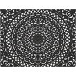 Pemberly Row Traditional Floral Carved Solid Wood King Bed in Black