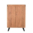 Pemberly Row 5-drawer Live Edge Solid Wood Chest in Brown/Black