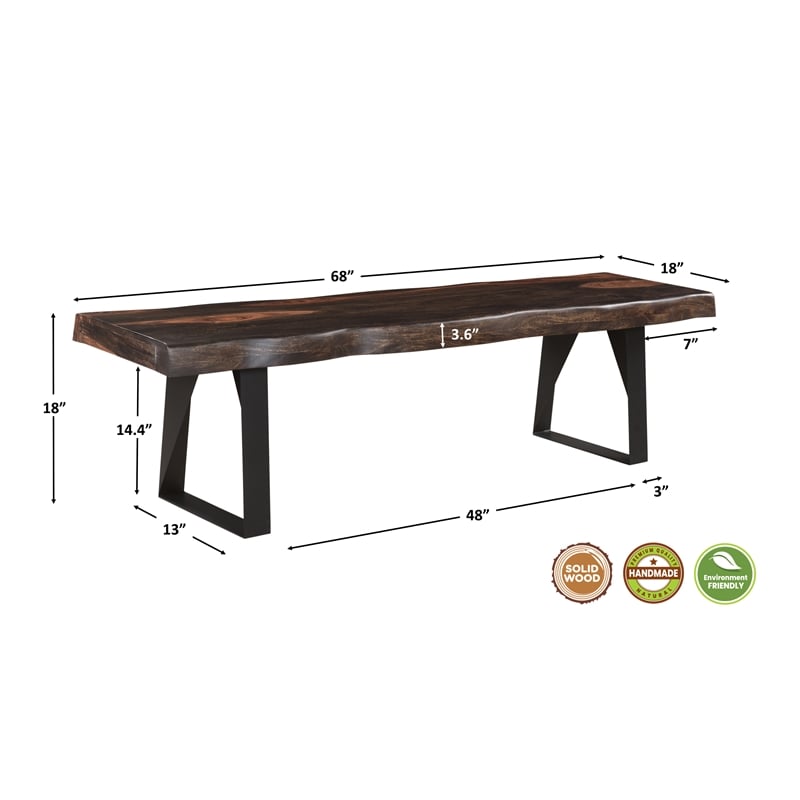 Pemberly Row 6-piece Upholstered Solid Wood Dining Set in Dark Brown