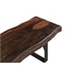 Pemberly Row 6-piece Upholstered Solid Wood Dining Set in Dark Brown