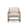 Pemberly Row Upholstered Solid Wood Accent Chair in Beige/Brown