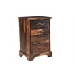 Pemberly Row 2-piece Live Edge Solid Wood Desk Set in Dark Brown