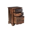 Pemberly Row 2-piece Live Edge Solid Wood Desk Set in Dark Brown