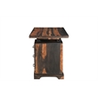 Pemberly Row 2-piece Live Edge Solid Wood Desk Set in Dark Brown