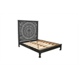 Pemberly Row 3-piece Floral Carved Solid Wood Bedroom Set in Black