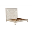 Pemberly Row 3-piece Floral Carved Solid Wood Bedroom Set in White