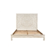 Pemberly Row 3-piece Floral Carved Solid Wood Bedroom Set in White