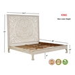 Pemberly Row 3-piece Floral Carved Solid Wood Bedroom Set in White