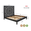 Pemberly Row 3-piece Floral Carved Solid Wood Bedroom Set in Black