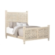 Pemberly Row 3-piece Floral Carved Solid Wood Bedroom Set in White