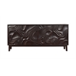 Pemberly Row 4-Door Carved Solid Wood Sideboard in Dark Brown